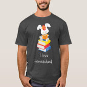 Homeschool Bunny Gray T-shirt (Voorkant)
