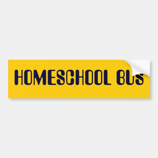 HOMESCHOOL BUS-bumpersticker Bumpersticker (Voorkant)