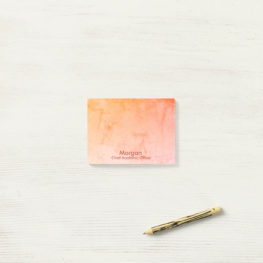 Homeschool Chief Academic Officer Sinaasappel Post-it® Notes (Op bureau)