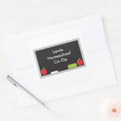 Homeschool Co op Chalkboard Vierkante Sticker (Envelop)