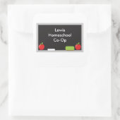 Homeschool Co op Chalkboard Vierkante Sticker (Tas)