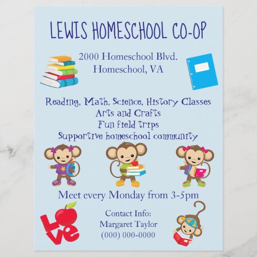 Homeschool Co op Flyer (Voorkant)