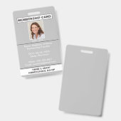 Homeschool CO-OP Lidmaatschap Gray Parent ID Badge (Front & Back)