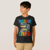 Homeschool Crew Monster Truck Dinosaur Boys  T-shirt (Voorkant volledig)