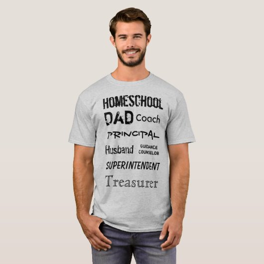 Homeschool Dad Roles - T-shirt (Voorkant volledig)
