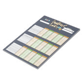 HOMESCHOOL DASHBOARD TRACKER 1 NOTITIEBLOK (Schuin)