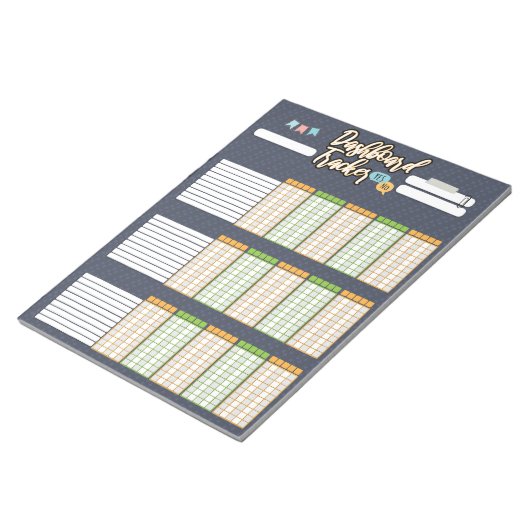 HOMESCHOOL DASHBOARD TRACKER 1 NOTITIEBLOK (Schuin)