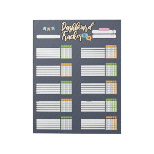 HOMESCHOOL DASHBOARD TRACKER 2 NOTEPAD NOTITIEBLOK