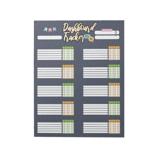 HOMESCHOOL DASHBOARD TRACKER 2 NOTEPAD NOTITIEBLOK (Linkerzijde)