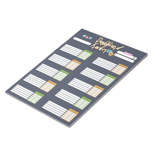 HOMESCHOOL DASHBOARD TRACKER 2 NOTEPAD NOTITIEBLOK (Schuin)