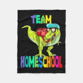 Homeschool Dinosaur T Rex terug naar school Fleece Deken (Voorkant)
