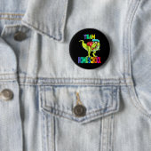 Homeschool Dinosaur T Rex terug naar school Ronde Button 5,7 Cm (In situ)