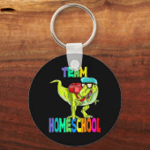 Homeschool Dinosaur T Rex terug naar school Sleutelhanger (Voorkant)
