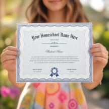 Homeschool Diploma Traditioneel Blauw