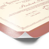 Homeschool Diploma Traditioneel Soft Red Foto Afdruk (Hoek)
