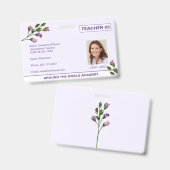 Homeschool Docent Bloem ID Badge (Voor- en achterkant)