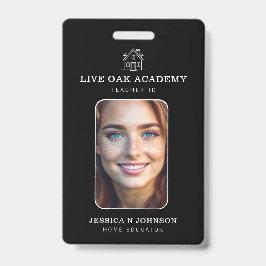 Homeschool Docent ID Badge | Minimalistisch zwart