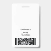 Homeschool docenten ID-badge Badge (Achterkant)