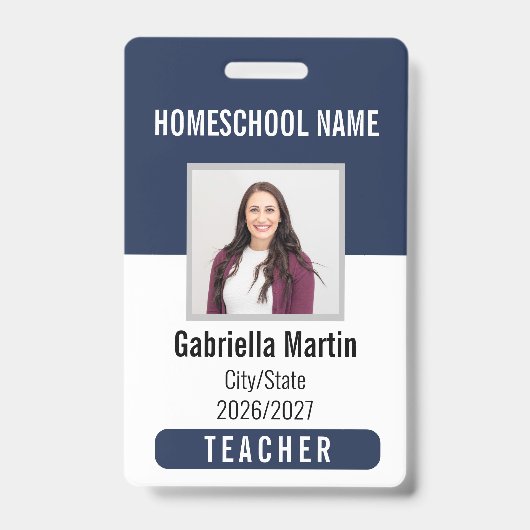 Homeschool docenten ID-badge Badge (Voorzijde)