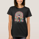 Homeschool Dude Back To School Rainbow Retro Groov T-shirt (Voorkant)