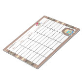 Homeschool egel lezen logboek sjabloon notitieblok (Schuin)