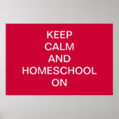 HOMESCHOOL EN CALM OP AFdruk/Poster HOUDEN Poster (Voorkant)