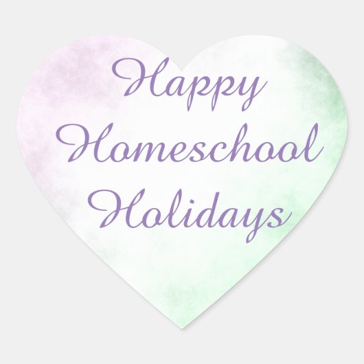 Homeschool Feestdagen Heart Hart Sticker (Voorkant)