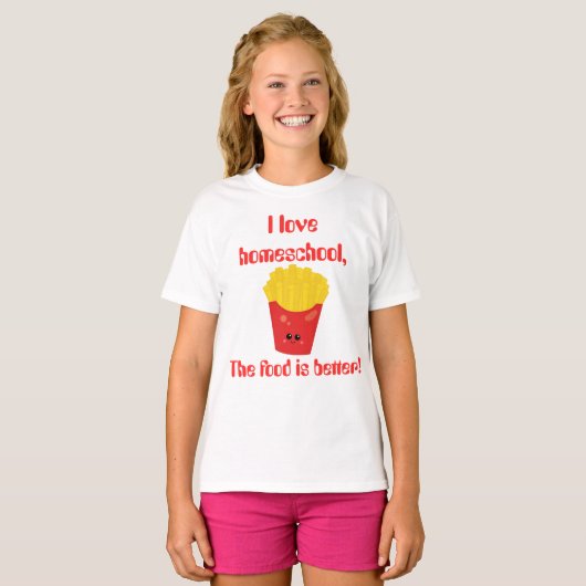 Homeschool French Fries T-shirt (Voorkant volledig)