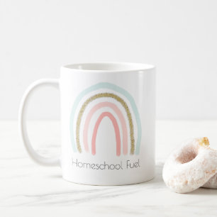 Homeschool Fuel Homeschool ma Rainbow Glitter Koffiemok