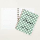Homeschool groen geruit terug naar school spiraal planner (Display)