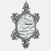 Homeschool Handwriting Tin Sneeuwvlok Ornament (Links)
