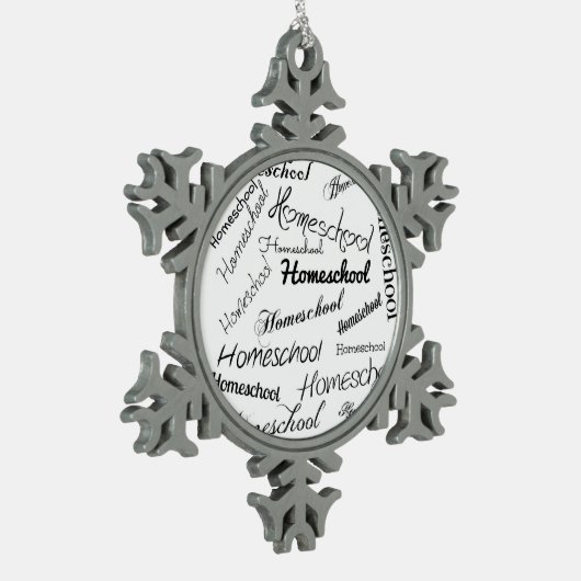 Homeschool Handwriting Tin Sneeuwvlok Ornament (Links)