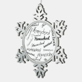 Homeschool Handwriting Tin Sneeuwvlok Ornament (Rechts)