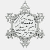 Homeschool Handwriting Tin Sneeuwvlok Ornament (Voorkant)