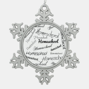 Homeschool Handwriting Tin Sneeuwvlok Ornament