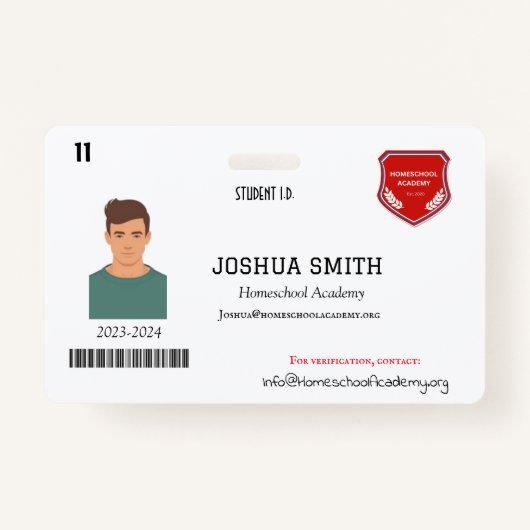 HOMESCHOOL I.D. (mock-up) Badge (Voorkant)