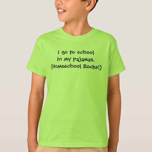 Homeschool in pyjama's t-shirt (Voorkant)