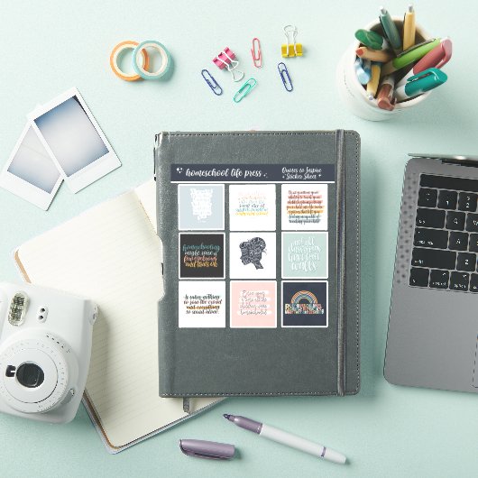 Homeschool Inspirerende Citaten Blokken Sticker Bl (iPad Cover)