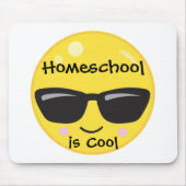 Homeschool is Cool Smiley Face Zonnebril  Muismat (Voorkant)