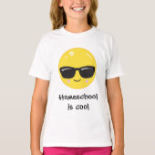 Homeschool is Cool Sunshade Emoji T-shirt (Voorkant)