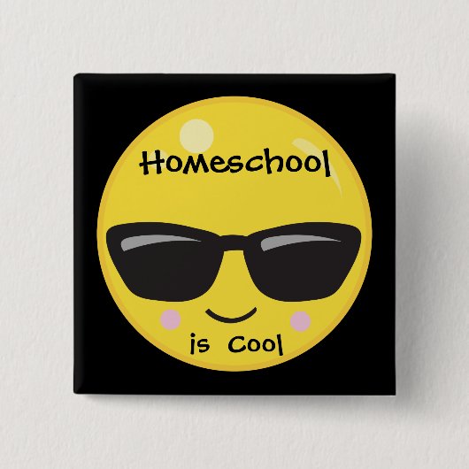 Homeschool is Cool Vierkante Button 5,1 Cm (Voorkant)