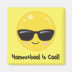 Homeschool is coole glimlach emoji magneet
