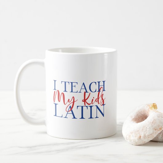 Homeschool Latin Superhero Koffiemok (Met donut)