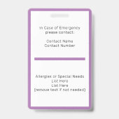 Homeschool Leerling ID Badge (Achterkant)