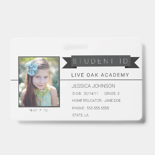 Homeschool Leerling ID Badge Met Citaat (Voorzijde)