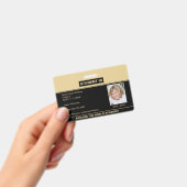 Homeschool Leerling ID Badge Zwart Goud (Handheld)