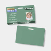 Homeschool Leerling ID Boek Stapel  Badge (Voor- en achterkant)