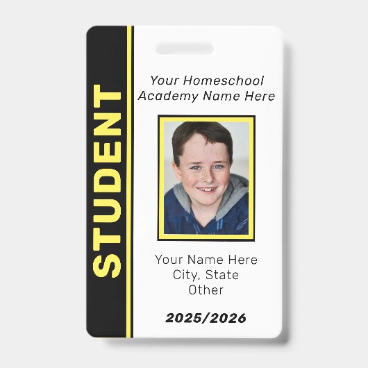 Homeschool Leerling Identificatiebadge Badge (Voorzijde)