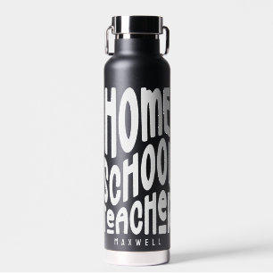 HomeSchool Leraar Eenvoudig tekstontwerp Waterfles