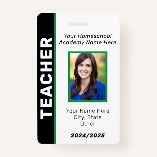 Homeschool leraar ID Badge (Voorkant)